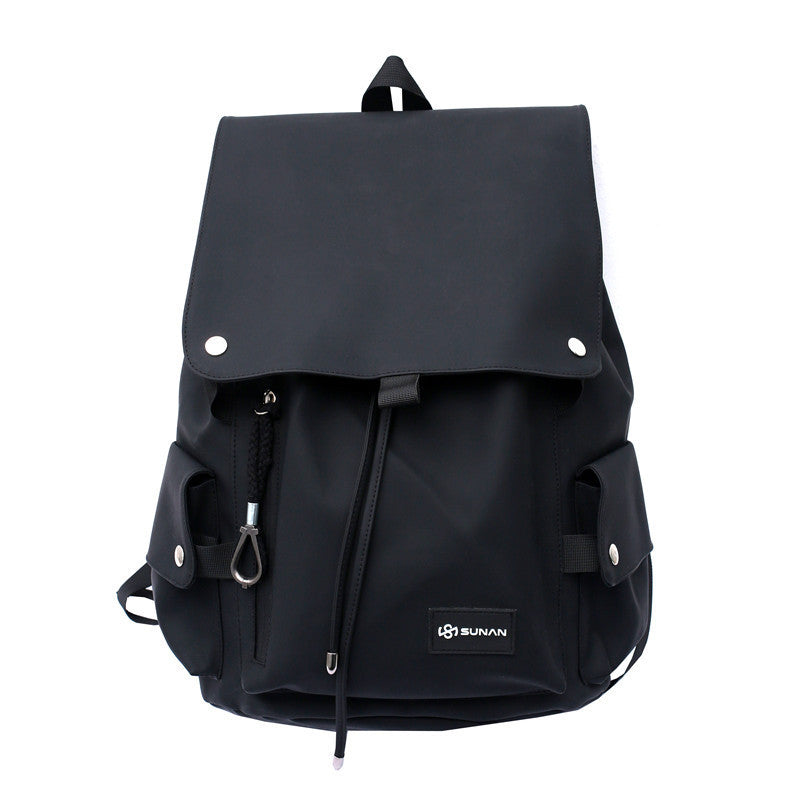 Schultasche Wasserabweisender Rucksack - Frontansicht in Schwarz