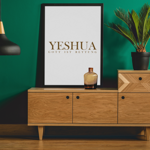Christliches Poster YESHUA – Gott ist Rettung - Frontansicht
