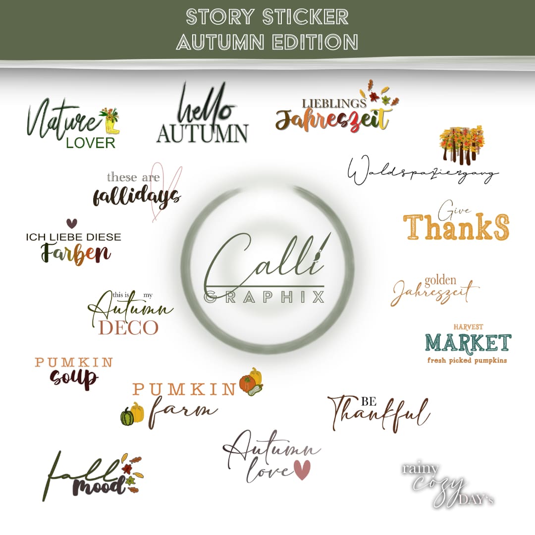 Autumn Story-Sticker für Instagram - CalliGraphix