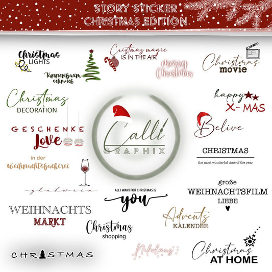 Christmas Story-Sticker für Instagram - CalliGraphix