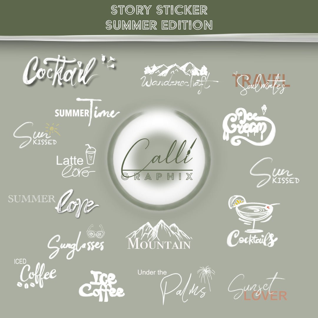 Summer Story-Sticker für Instagram - CalliGraphix