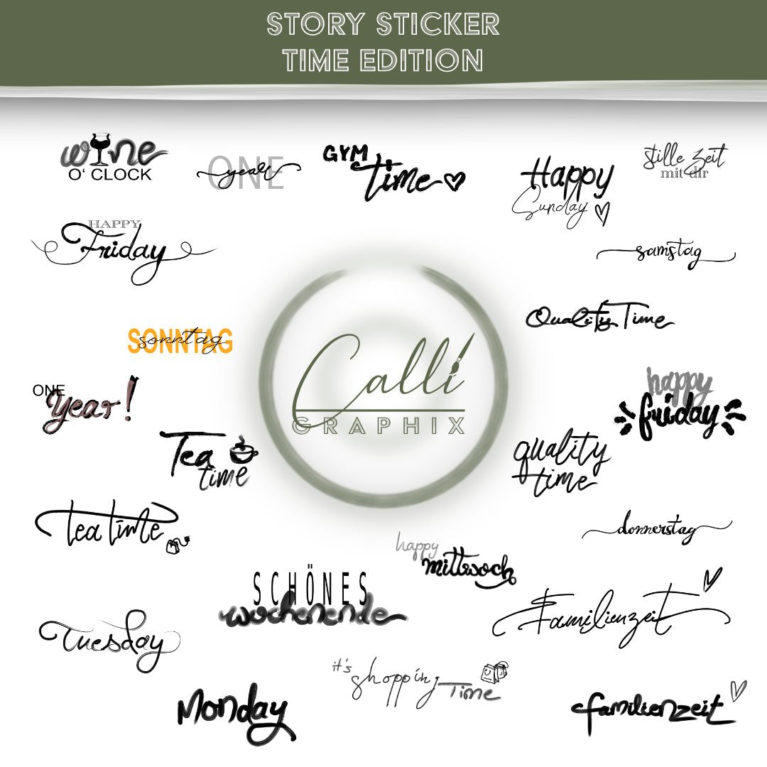 Time Story-Sticker für Instagram - CalliGraphix