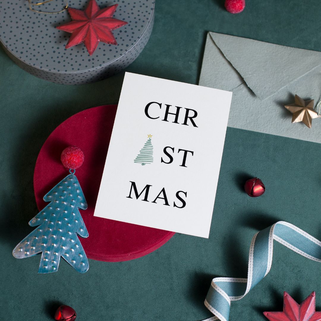 Weihnachtskarte: 'Christmas'