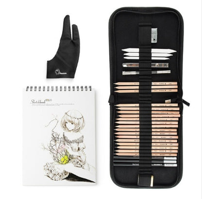 29-teiliges Zeichen- & Skizzen-Set – Professionelles Sketch Pencil Set für Anfänger & Künstler