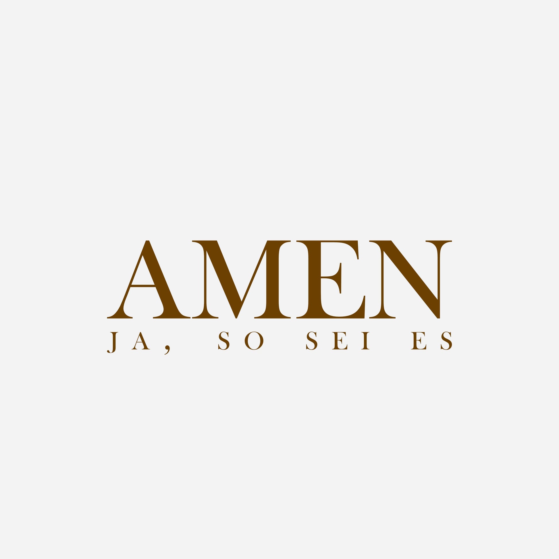 AMEN Poster an der Wand - Beispielansicht