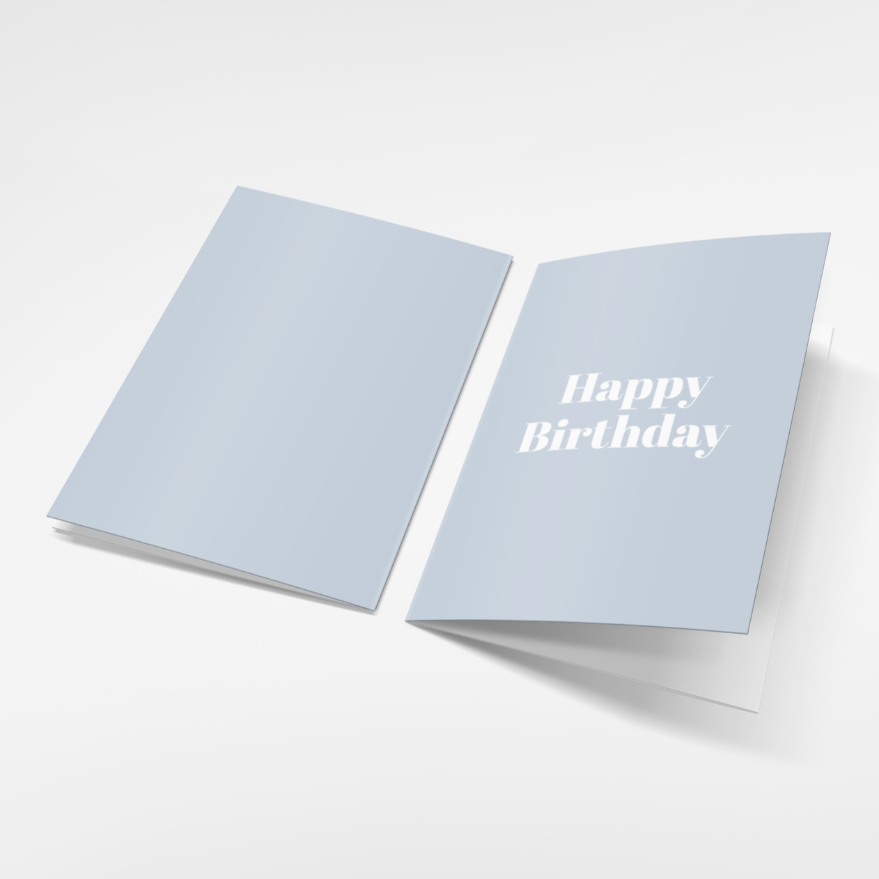 Happy Birthday Karte in Blau: Stilvolle Happy Birthday Karte in blauem Design