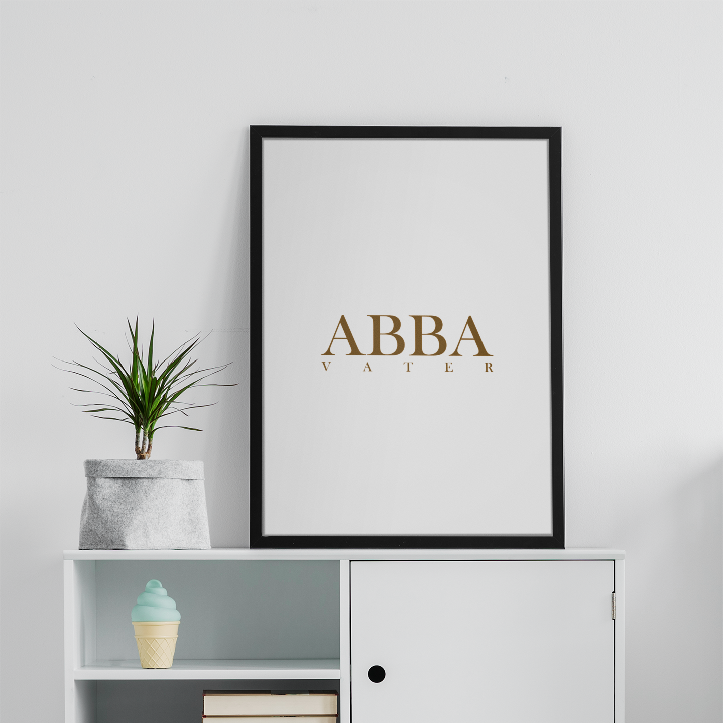 Christliches Poster ABBA – Vater - Frontansicht