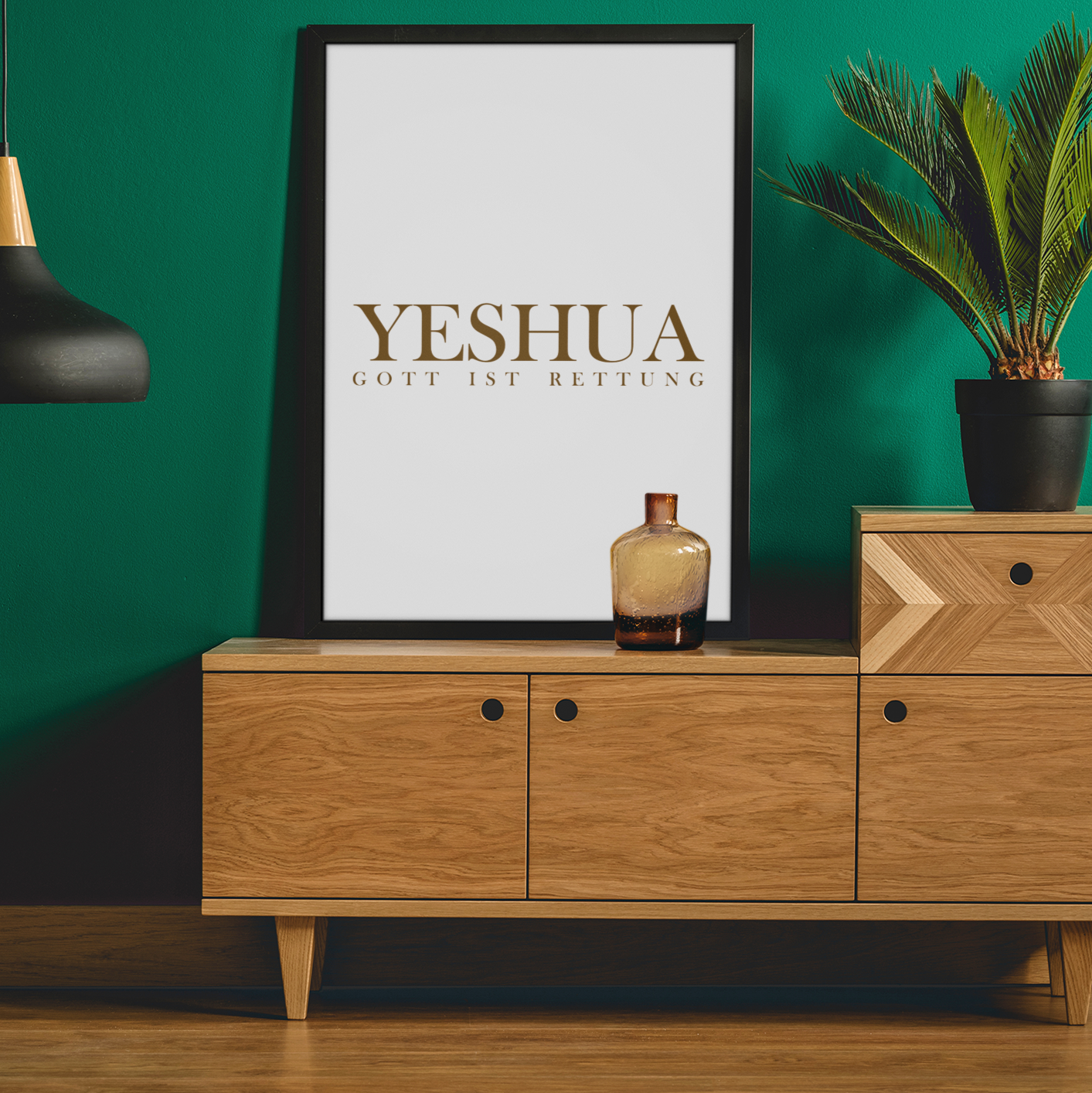 Christliches Poster YESHUA – Gott ist Rettung - Frontansicht