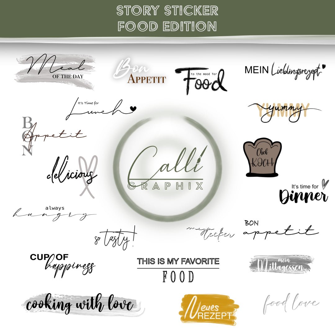Food Story-Sticker für Instagram - CalliGraphix