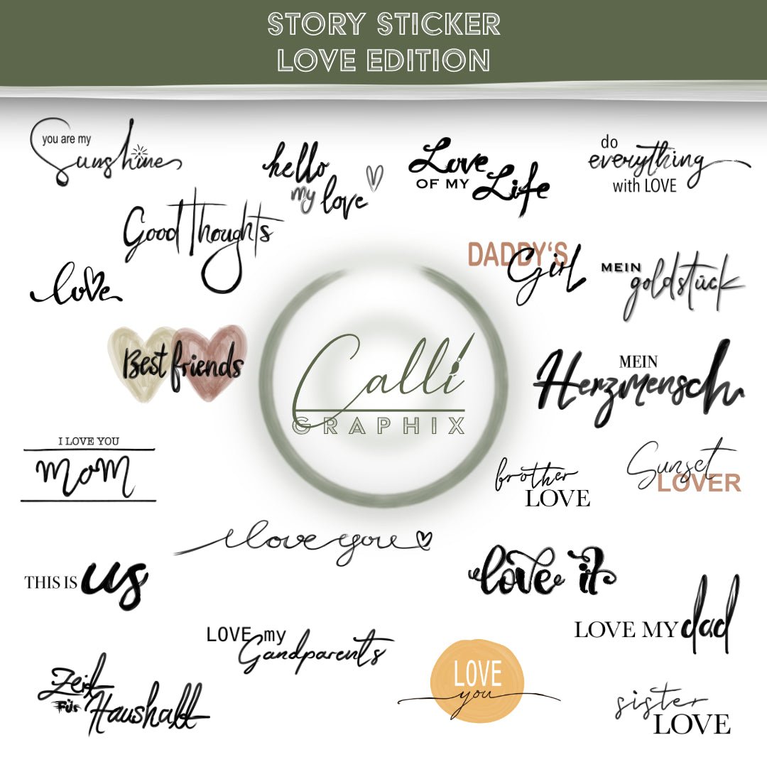 Love Story-Sticker für Instagram - CalliGraphix
