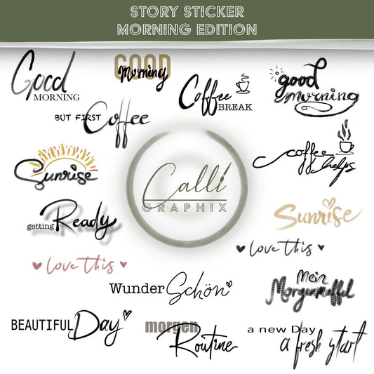 Morning Story-Sticker für Instagram - CalliGraphix