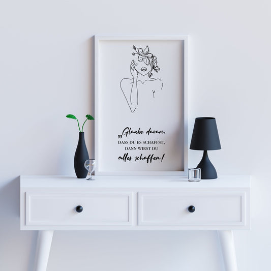 Motivationsposter - Du schaffst es! - CalliGraphix