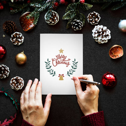 Weihnachtskarte: 'Merry Christmas' - CalliGraphix